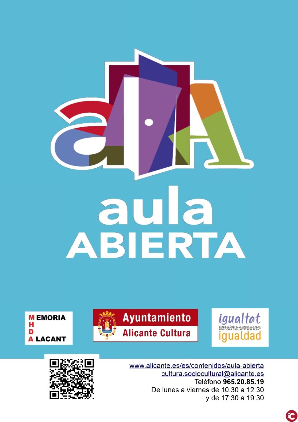 La concejalía de Cultura presenta la 31ª edición de Aula Abierta