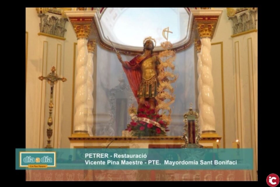 Restauración de la imagen de Sant Bonifaci de Petrer