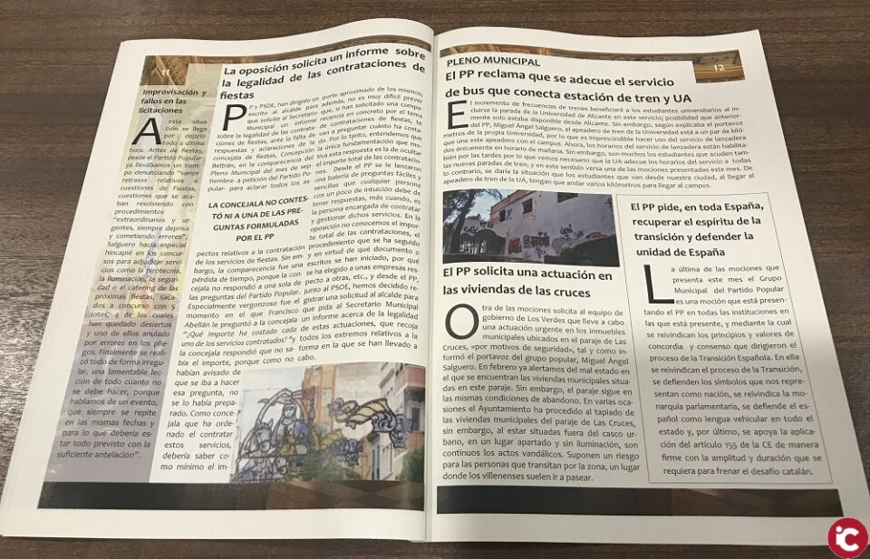 PARTIDO POPULAR VILLENA: El PP publica el número 2 de su revista Tribuna Popular