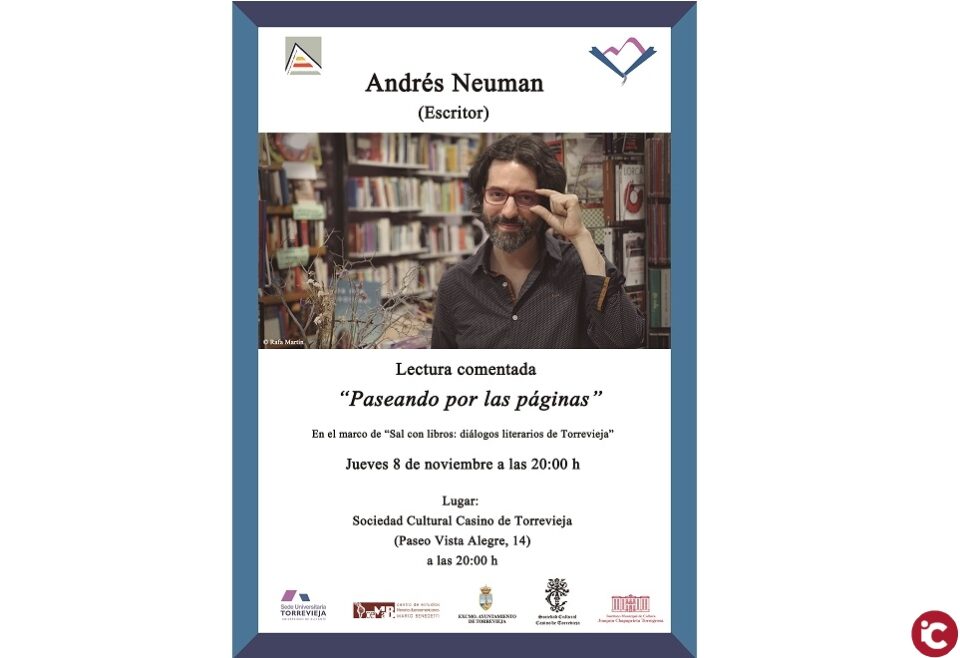 L'escriptor Andrés Neuman oferirà una conferència a la UA i una lectura comentada a la Seu Universitària de Torrevella