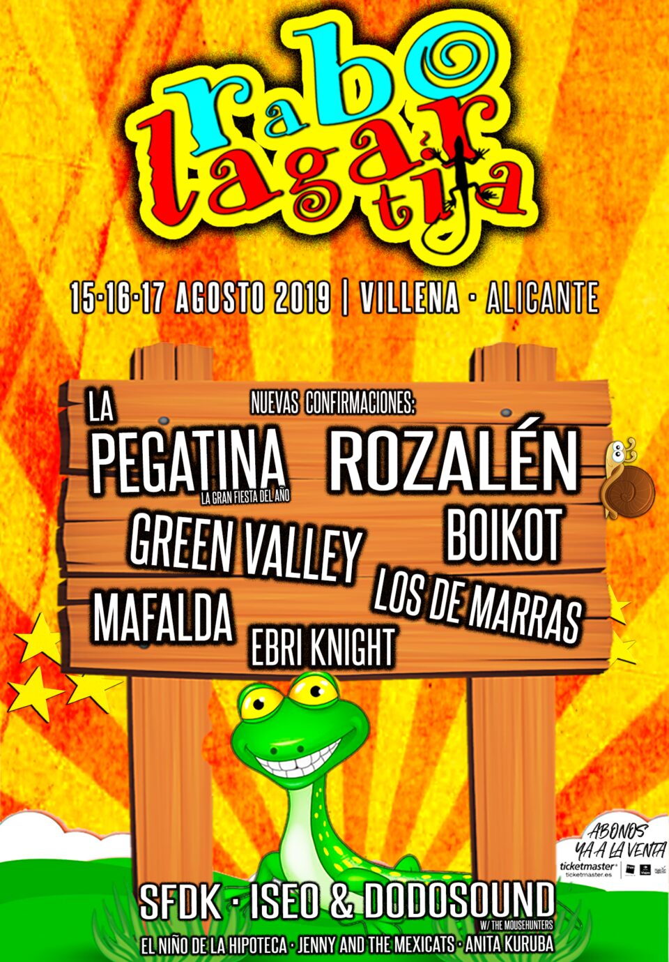 Rabolagartija incorpora siete bandas más a su cartel