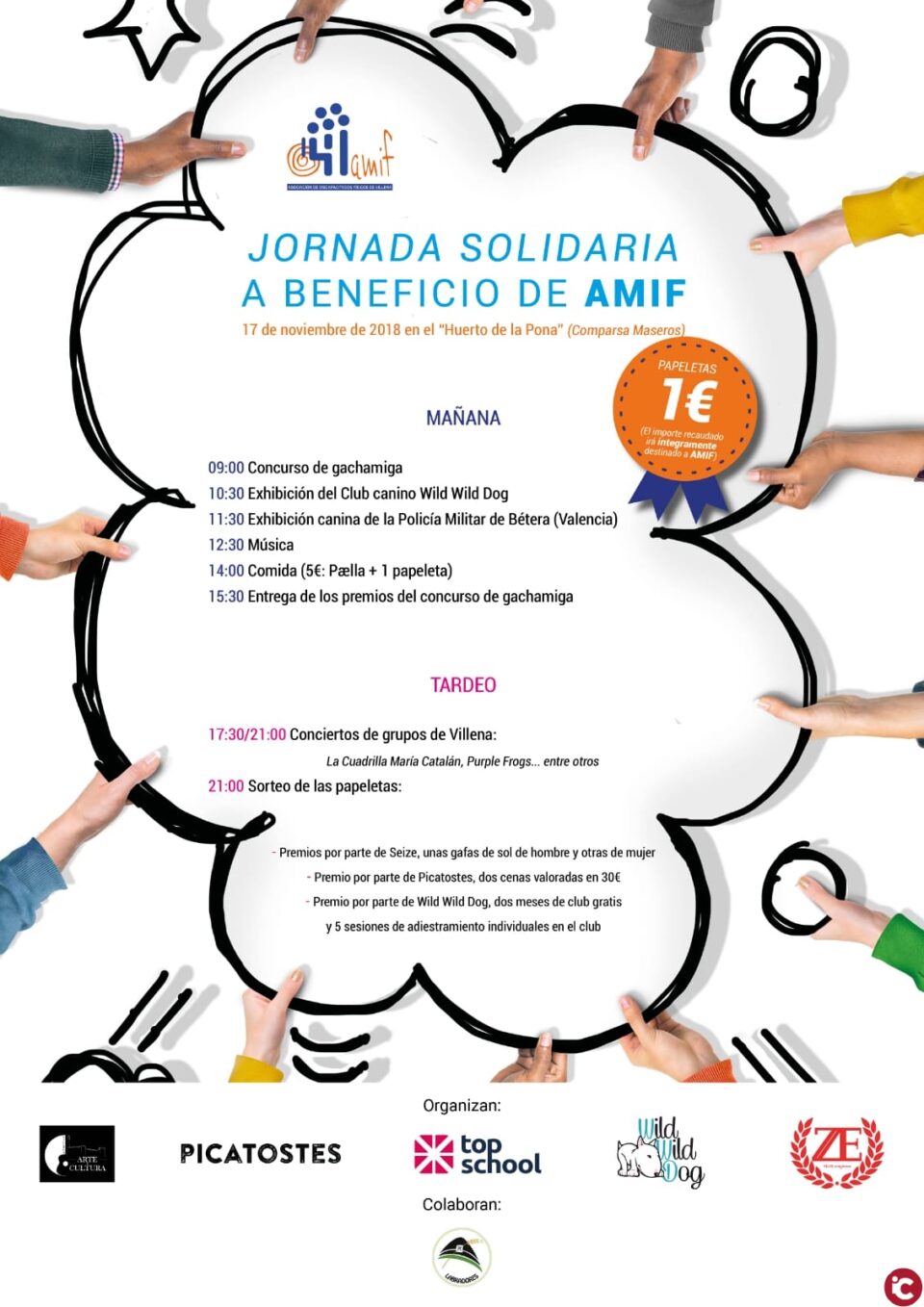 Jornada Solidaria a beneficio de Amif el próximo sábado 17 de noviembre