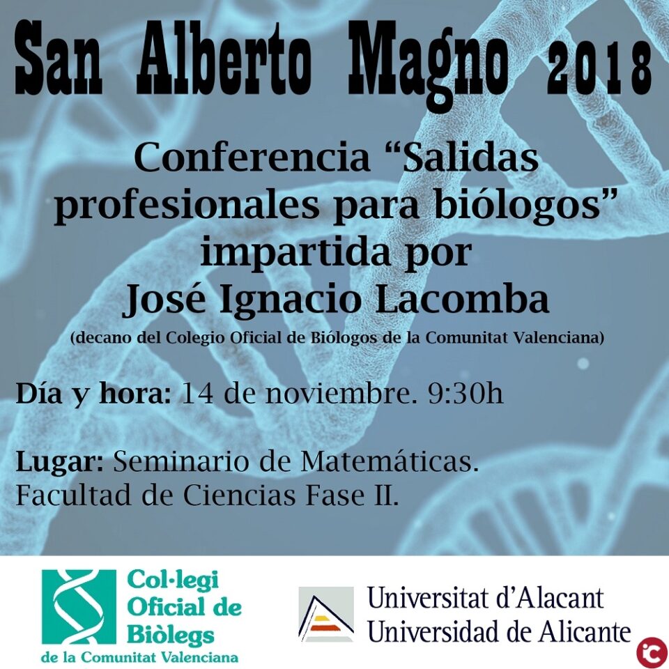 El futur de la biologia en les jornades pel Dia de San Alberto Magno de la Universitat d'Alacant