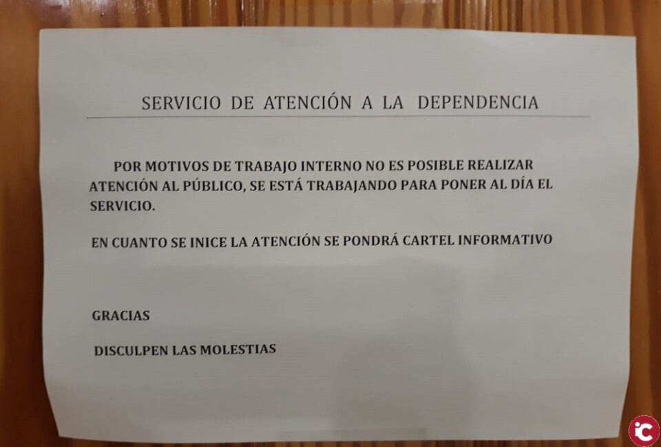 PP SAX: "El Ayuntamiento de Sax cesa el Servicio de Dependencia hasta previo aviso"