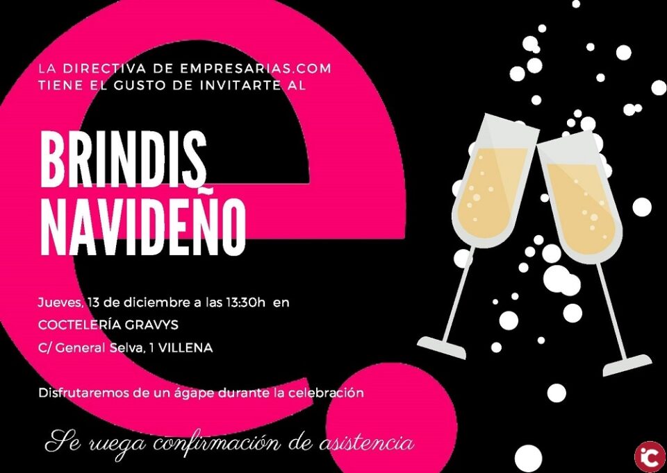 Brindis navideño de empresarias.com en Villena