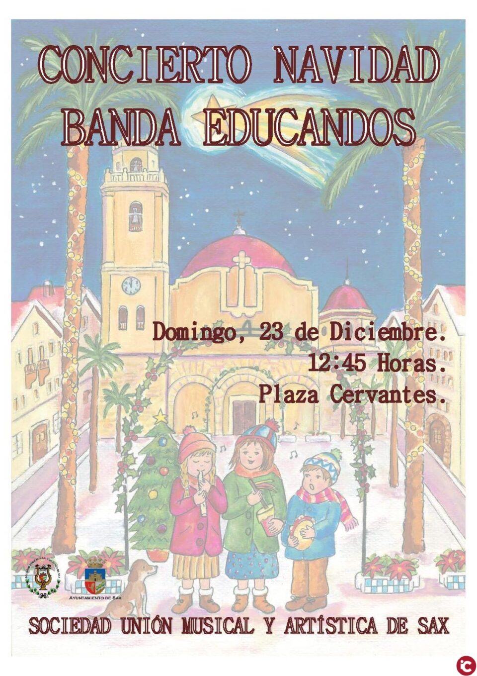 La Unión Musical pone el sonido a la Navidad sajeña