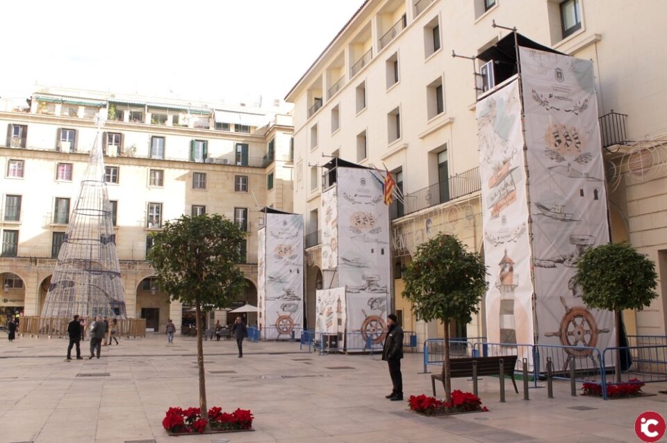 Alicante inaugura mañana el Videomapping y convierte la fachada del Ayuntamiento en un cuento de la Navidad con un espectáculo de imagen y sonido único de la historia de Santa Claus