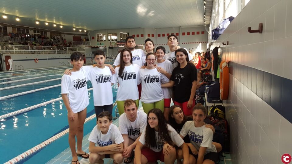 Magnífica actuación del Club Natación Villena en el segundo control de la temporada