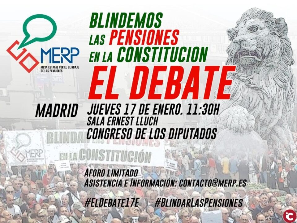 El próximo jueves habrá una jornada de recogida de firmas para blindar las pensiones