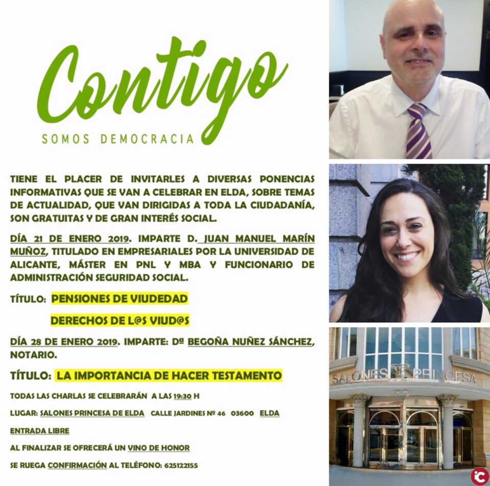 Contigo Somos Democracia organiza varias conferencias