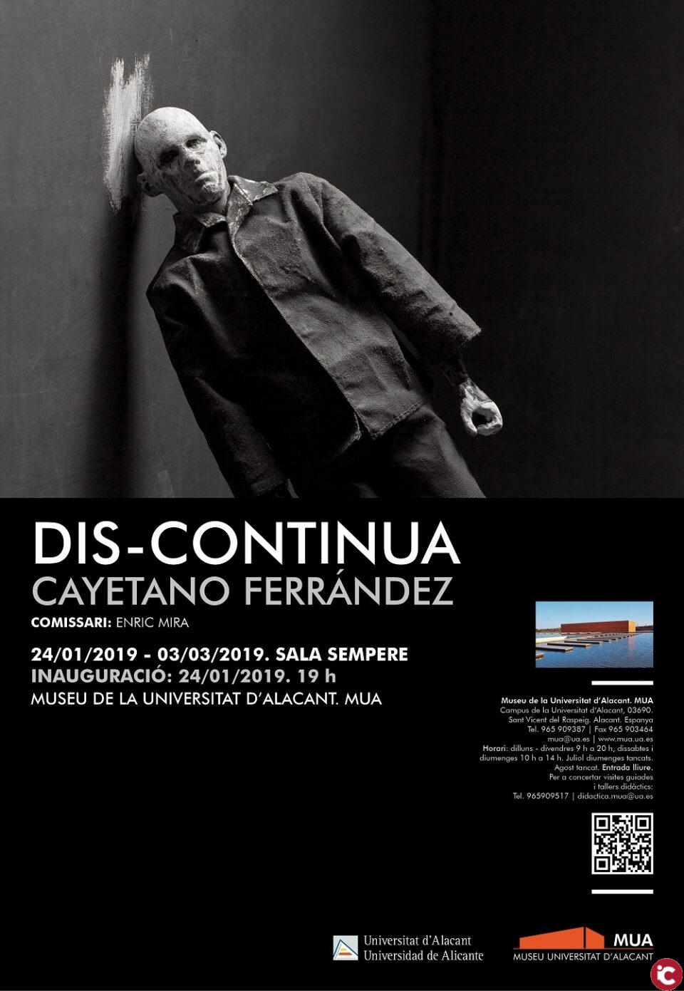 L'obra de l'alacantí Cayetano Ferrández arriba alMUA amb Dis-Contínua