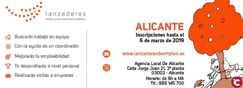 Abierta la inscripción para una nueva Lanzadera de Empleo a través de la Agencia Local de Desarrollo de Alicante