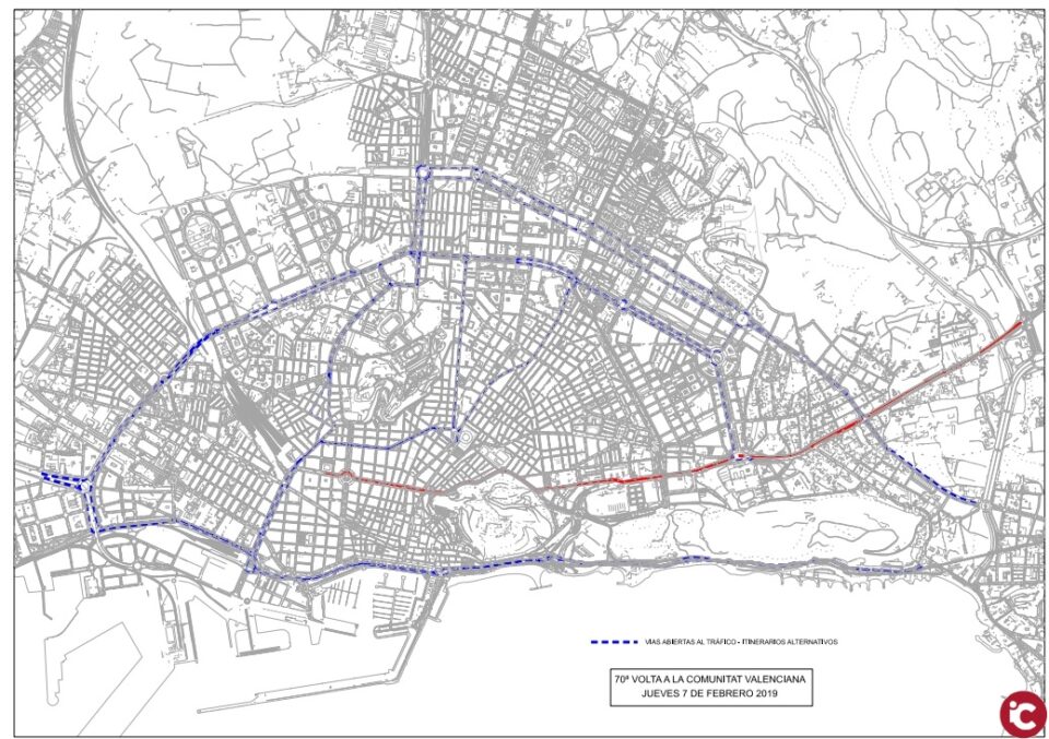 La Policía Local de Alicante despliega un amplio dispositivo especial para coordinar mañana los cortes de la salida y llegada de la 70ª Volta ciclista a la Comunidad Valenciana