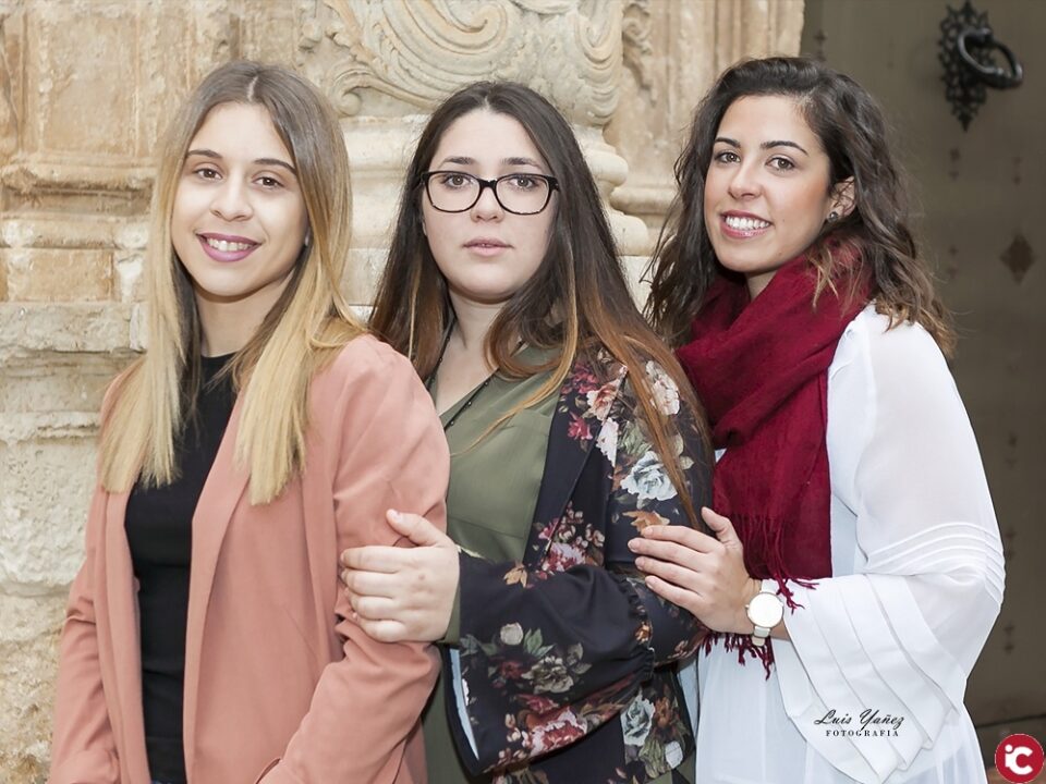 La Junta Mayor de Cofradías y Hermandades desvela los nombres de las Marías y Magdalena 2019. Paula López Vicedo y Pilar Berenguer Ramírez  Marías  Verónica Pavía Uríos -Magdalena-