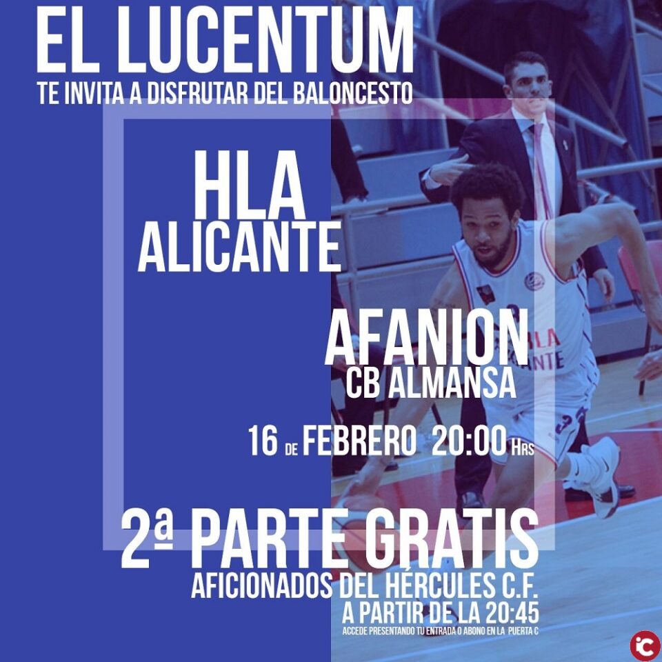 El HLA Alicante invita a la afición del Hércules a la segunda parte del duelo ante Almansa