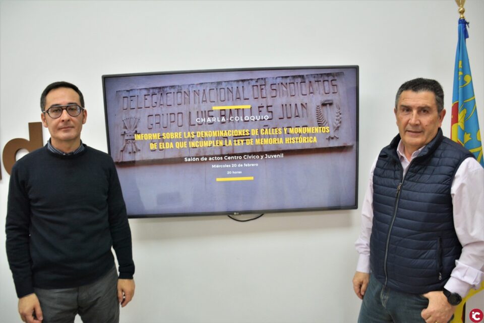 El Ayuntamiento de Elda inicia el proceso para cambiar el callejero y adecuarlo a la Ley de Memoria Histórica