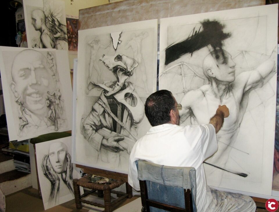 El pintor Joan Castejón i el metge forense Fernando Rodes