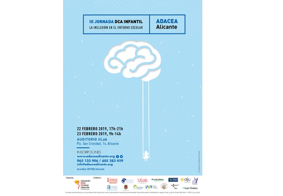 ADACEA Alicante organiza las III Jornadas de Daño Cerebral Adquirido Infantil