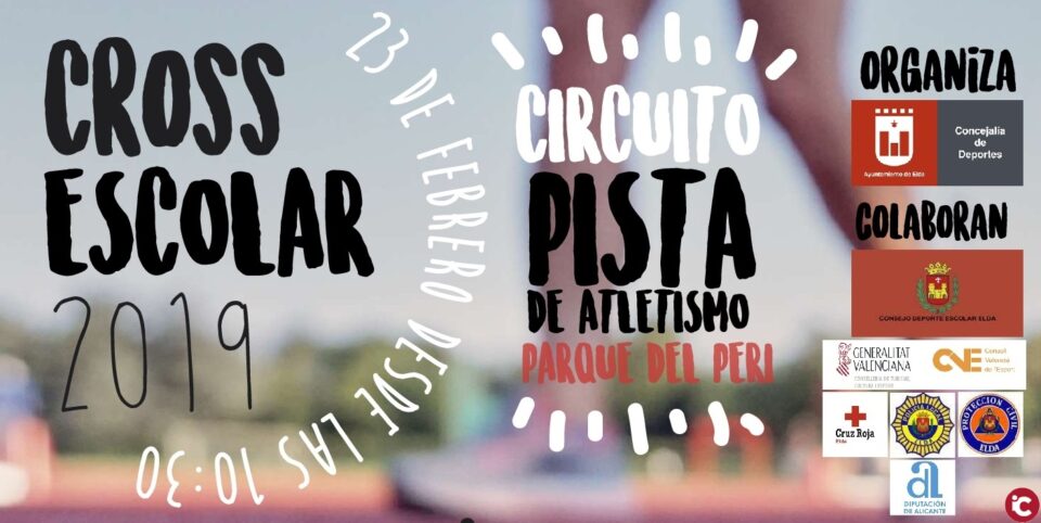 Cerca de 750 niños y niñas de Elda participaron el sábado en el Cross Escolar