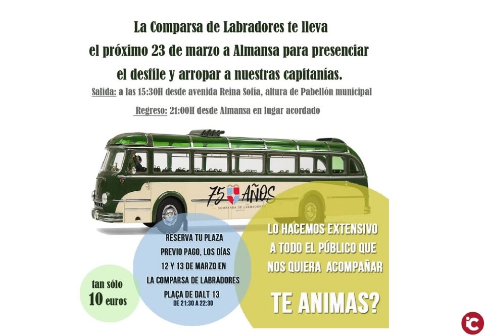 La Comparsa de Labradores organiza un viaje a la celebración de Almansa