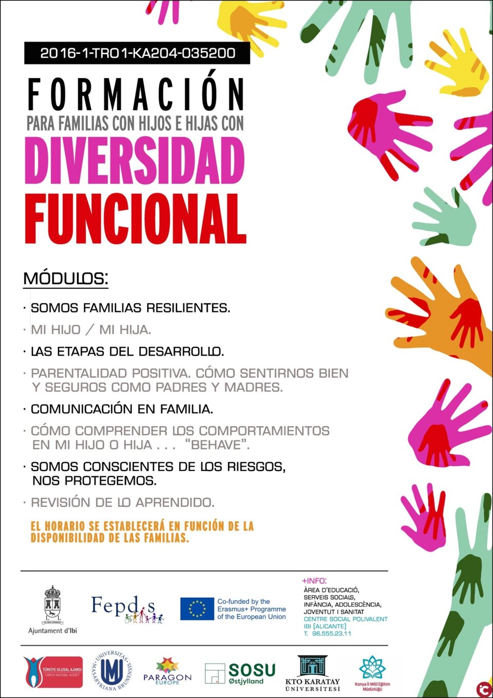 Formación para familias con hijos con diversidad funcional en Ibi