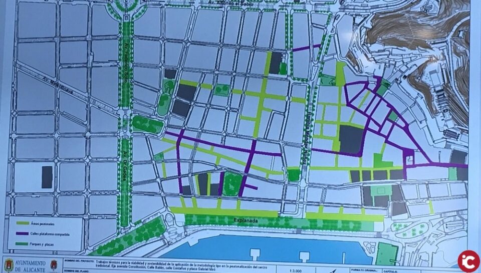 El Ayuntamiento abre un proceso participativo transversal en las tres fases del estudio de peatonalización del centro tradicional de Alicante