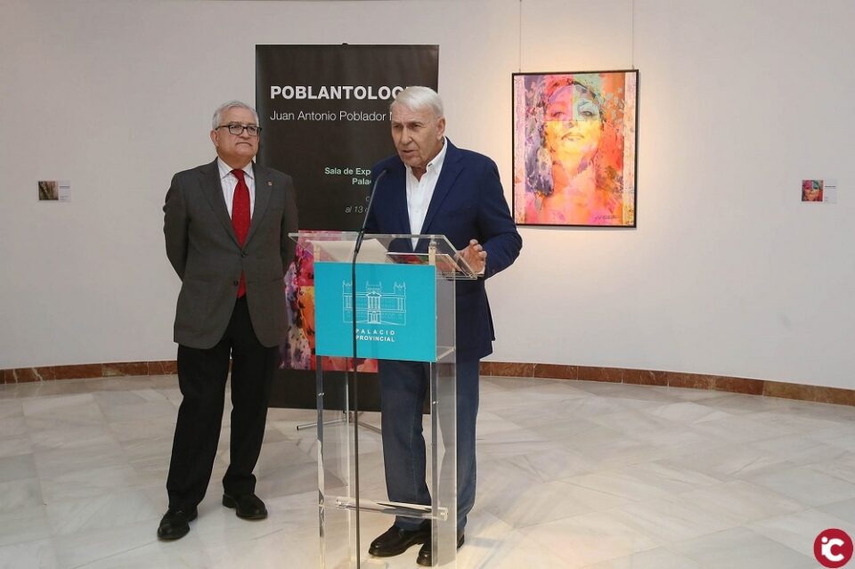 Una treintena de obras repasa la trayectoria del artista Juan Antonio Poblador en la nueva muestra del Palacio Provincial