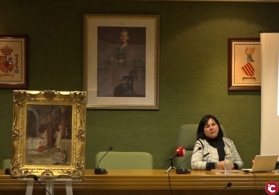 Se presenta una obra del pintor Vicente Poveda en el Ayuntamiento de Petrer