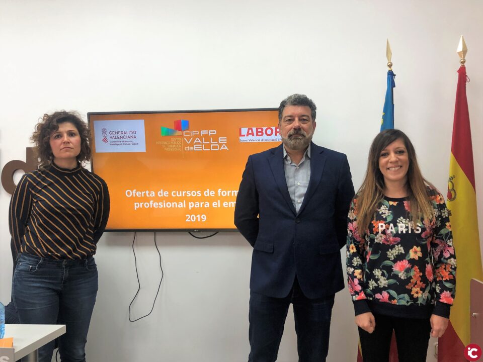 El CIPFP Valle de Elda presenta los cursos y certificados de profesionalidad ofertados junto a LABORA para el año 2019
