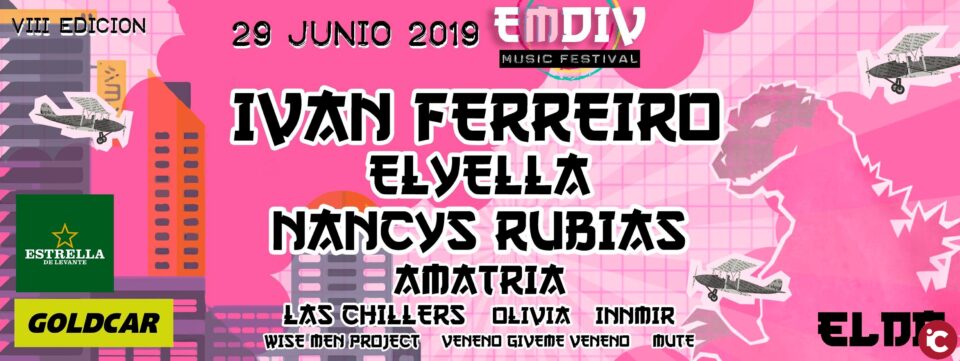 EMDIV Music Festival 2019 el día 29 de junio en Elda