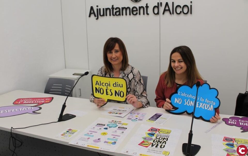 Alcoi durà endavant per segon any consecutiu la campanya' Alcoi diu NO és No. Contra les agressions sexistes som una veu'