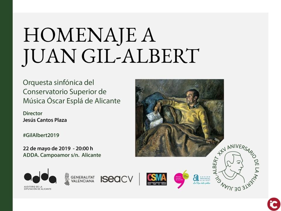El Instituto Juan Gil-Albert y el Conservatorio Óscar Esplá se unen para rendir homenaje a la figura del escritor alcoyano