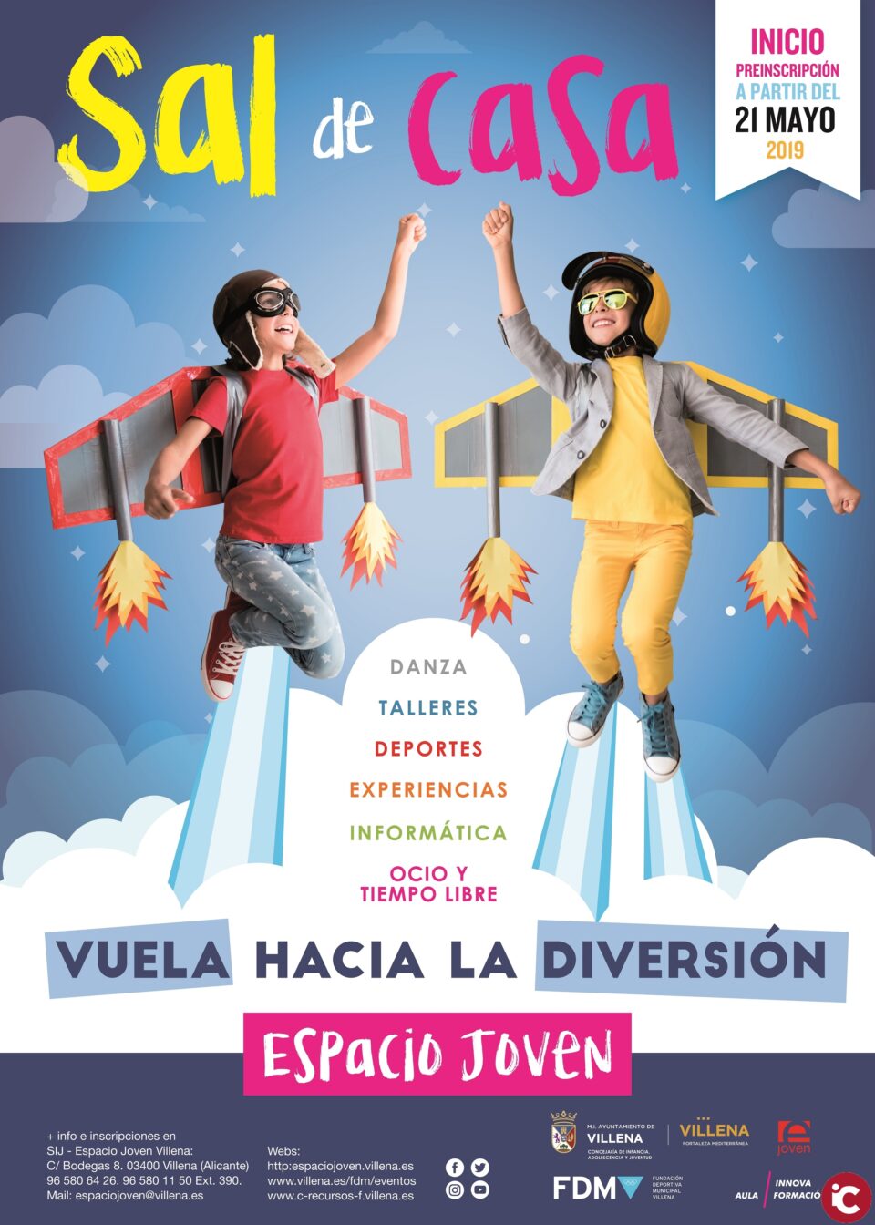 Abierto el plazo de preinscripción del programa Sal de Casa del Espacio Joven