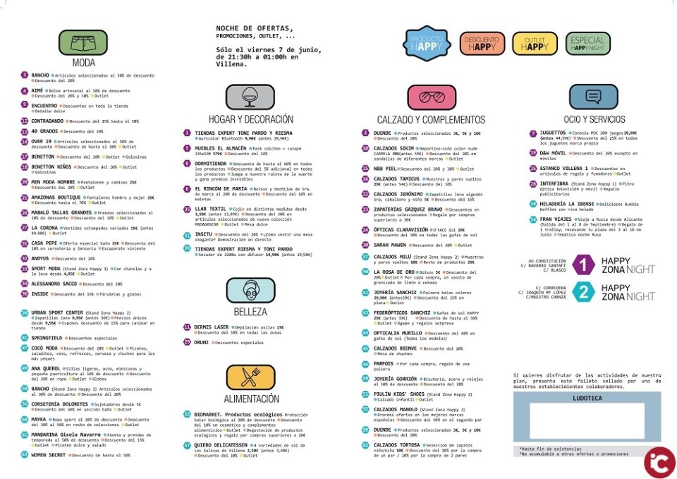El 7 de junio vuelve la Happy Night del comercio a Villena