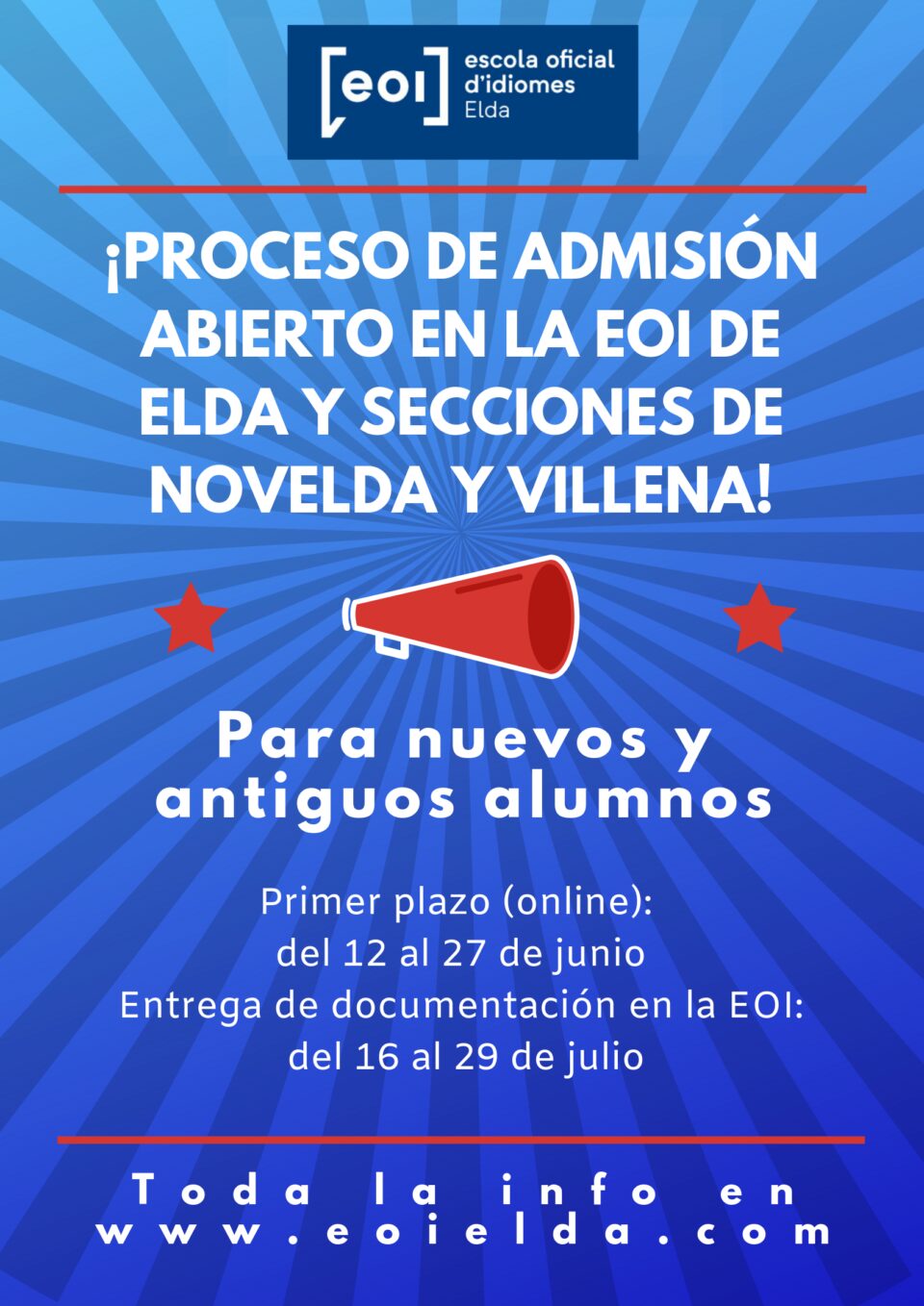 Matriculación Escuela Oficial de Idiomas 2019-2020