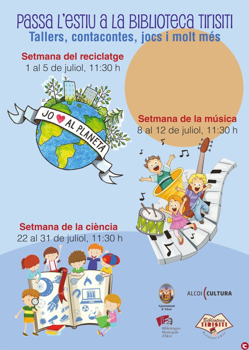 La Biblioteca Tirisiti oferirà activitats els matins de juliol