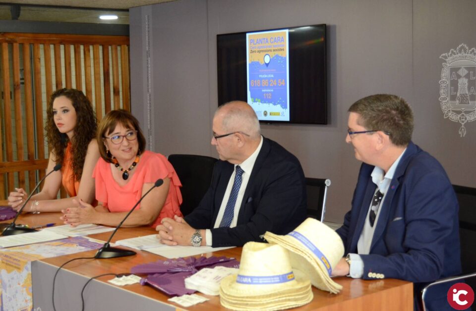 El Ayuntamiento pone en marcha la campaña "Planta cara. Cero agresiones sexistas/Zero agressions sexistes" en Hogueras para concienciar