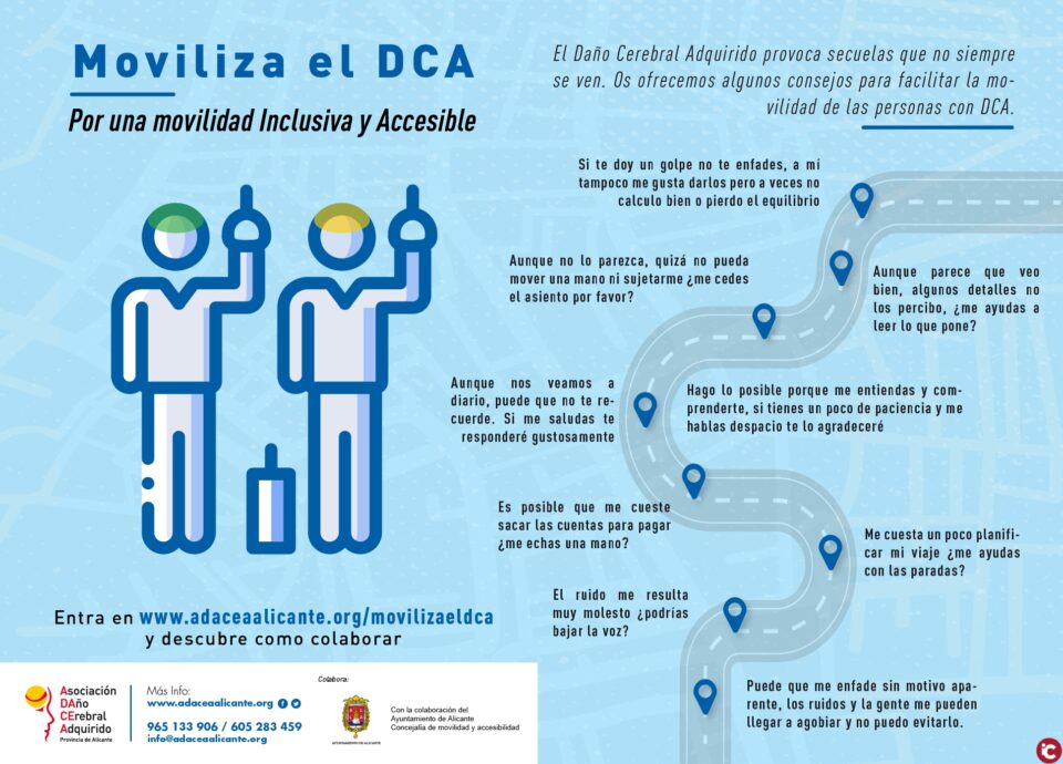 ADACEA Alicante pone en marcha la campaña Moviliza el DCA para que el transporte público sea inclusivo y accesible