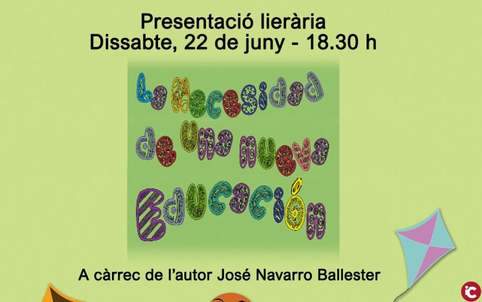 El escritor villenense José Navarro Ballester presenta su libro La necesidad de una nueva educación en Petrer