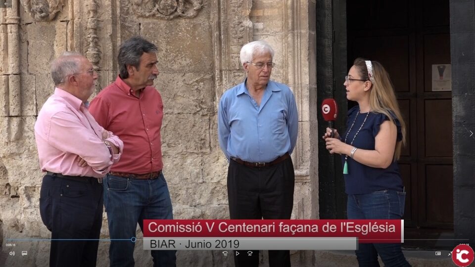 Entrevista a la comissió V Centenari de la façana de l'Església