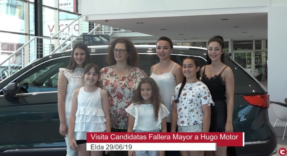 Visita de las Candidatas a Fallera Mayor a Hugo Motor