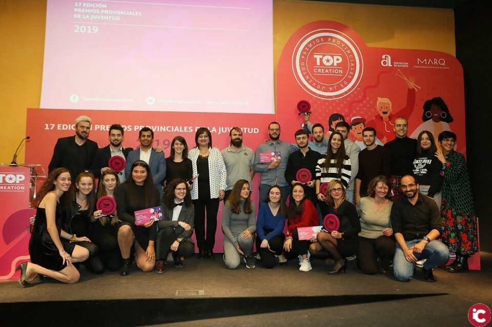 La Diputación de Alicante reconoce el talento de los jóvenes de la provincia en la Gala de los Premios Top Creation