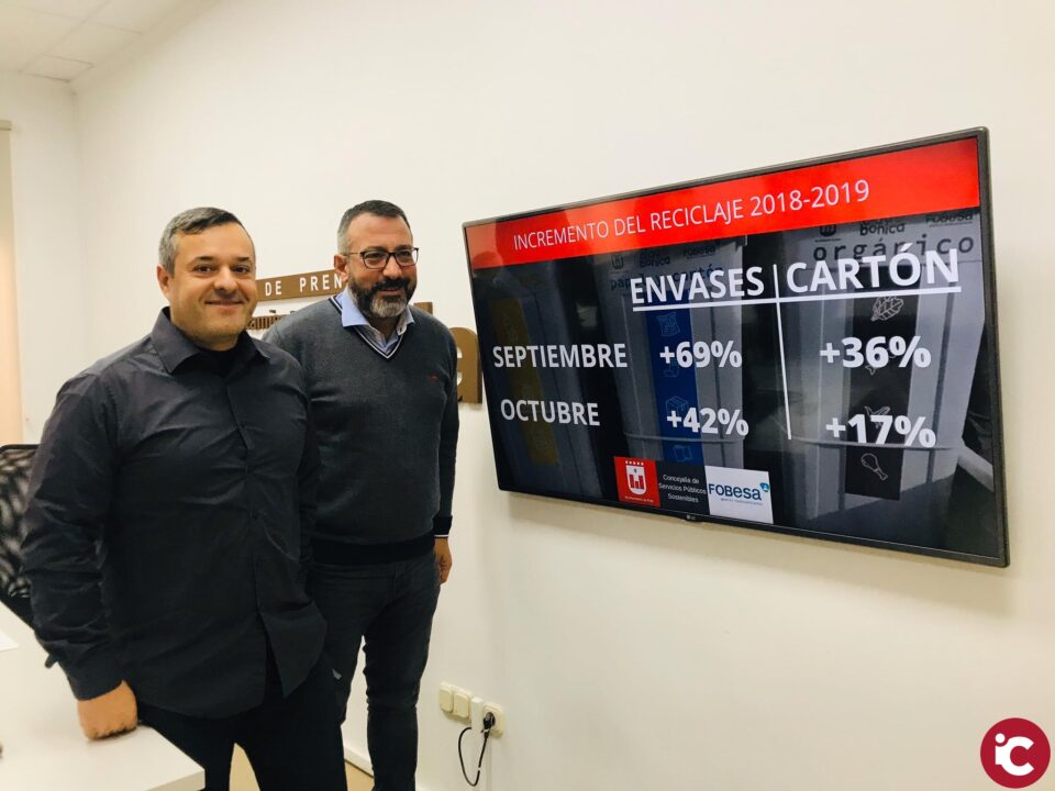 La recogida de cartón y envases aumenta un 41% en Elda gracias al incremento del número de contenedores y a la colaboración ciudadana