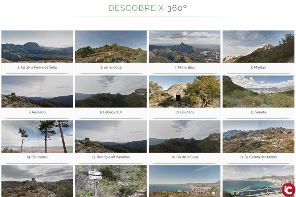 Els cims de la província d´Alacant a vista de Google