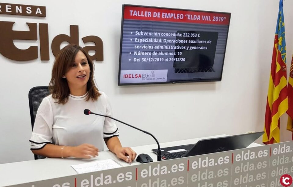 Elda recibe una subvención de 232.054 euros para la puesta en marcha de un nuevo Taller de Empleo con diez alumnos