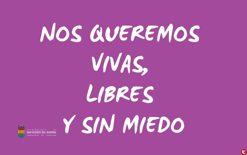 La pancarta en recuerdo de las víctimas de violencia machista portará la frase Nos queremos vivas