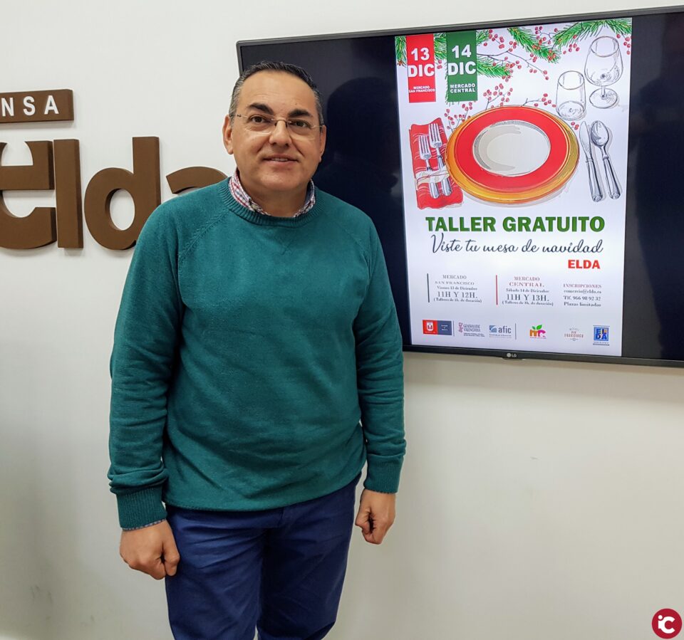 Comercio organiza dos talleres sobre cata de vinos y mesas de Navidad en los mercados municipales de Elda