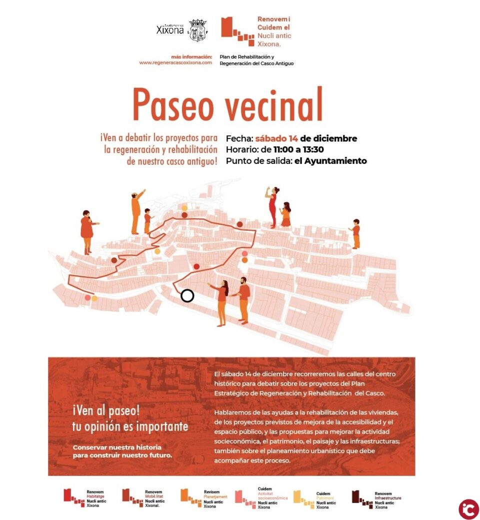El Ayuntamiento de Xixona organiza un paseo vecinal para debatir