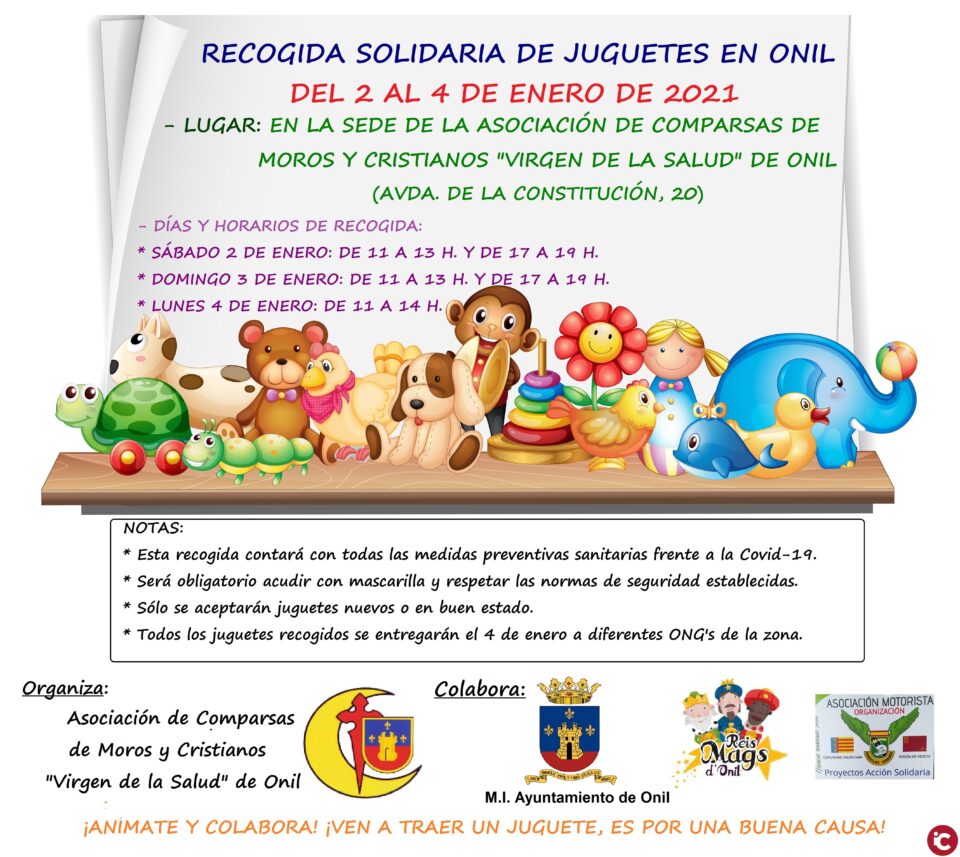 Fiesta y solidaridad en Onil con la Asociación de Comparsas de Moros y Cristianos "Virgen de la Salud"