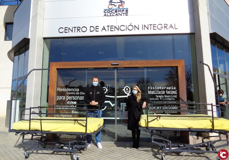 Donación de nuevas camas para la residencia COCEMFE en Petrer